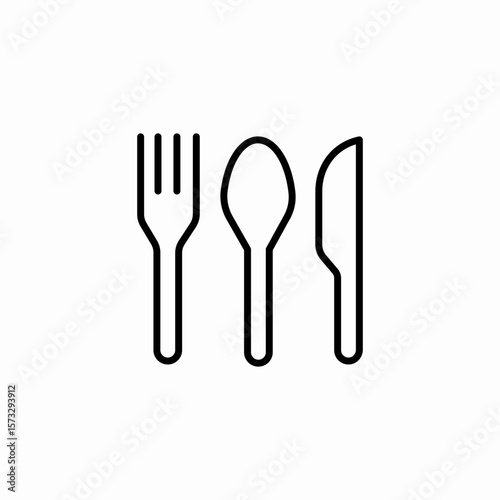 eating utensils set icon sign vector