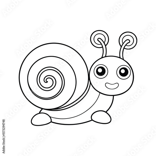 Playful mole peeking from hole for kids coloring book Vector illustration