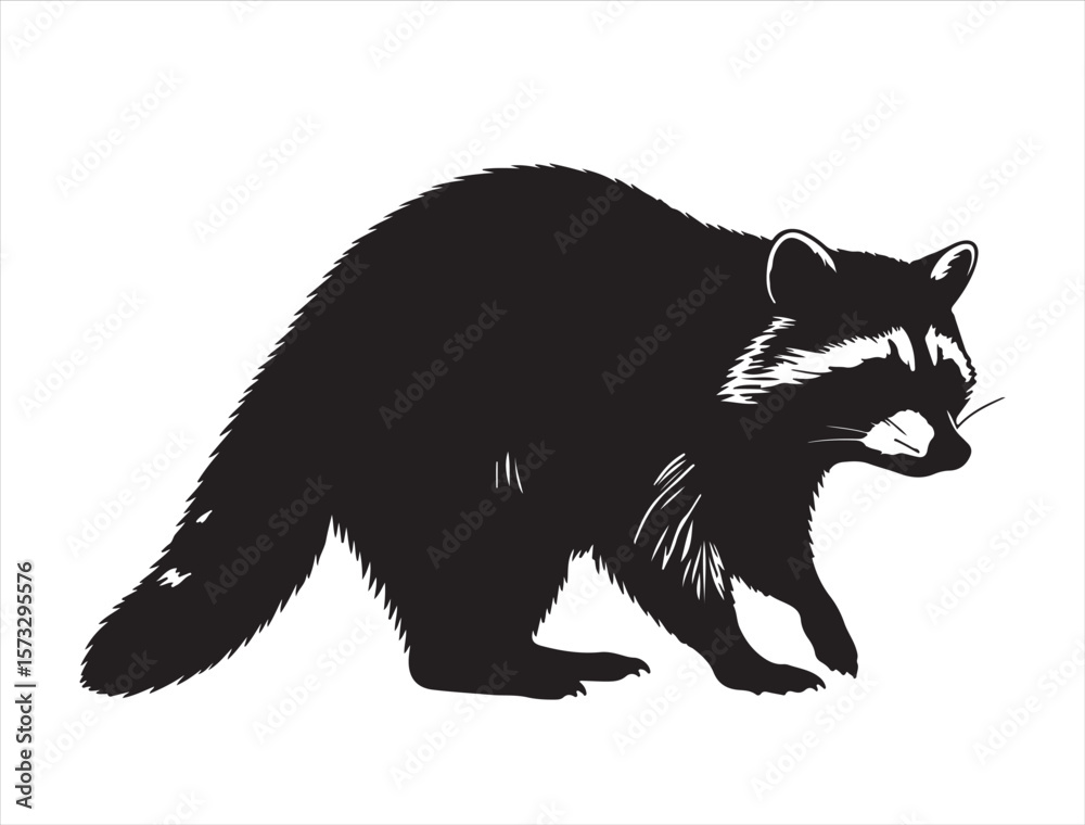 Obraz premium Mole in silhouette on white background