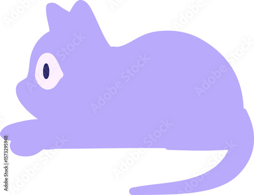 pet cat staring in bright neon color