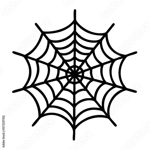 spider web icon in flat style vector