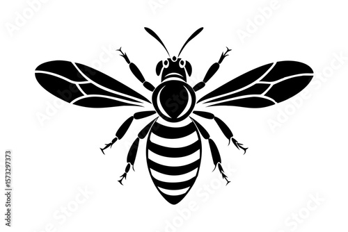 Honey Bee icon, honey bee silhouette