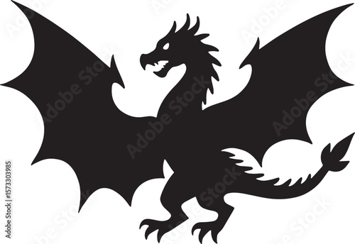 black and white dragon
