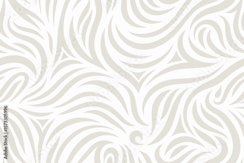 Elegant beige swirl pattern on a clean white background