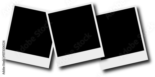 Photo frame. Retro vintage photograph. realistic photo card frame mockup. Digital snapshot image. blank retro memory album
