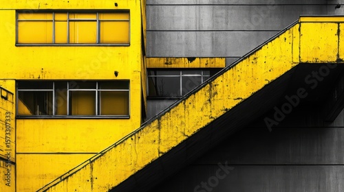 Minimalist city design showcasing contemporary buildings and sleek forms.