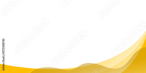 Yellow wave modern background with white space for text and message. template design