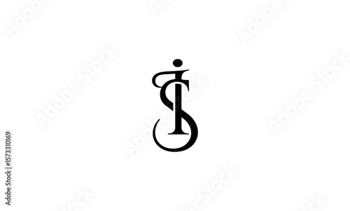 Si initial letters, monogram logo