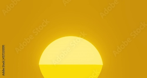 Sun rising over ocean surface with reflection