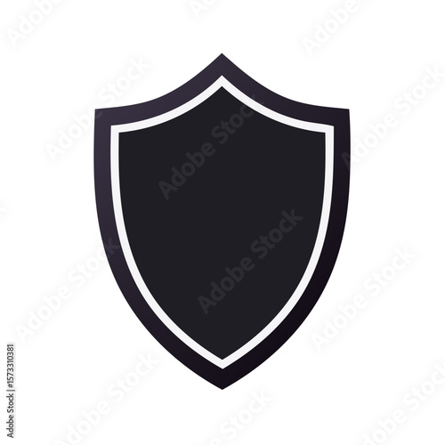 Modern Protective Shield Isolated Depicts Security Symbolism and Defense