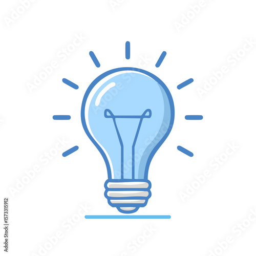 Light Bulb Illustration Representing New Ideas, Creative Thinking and Problem Solving Solutions, Innovation and Discoveries Vector