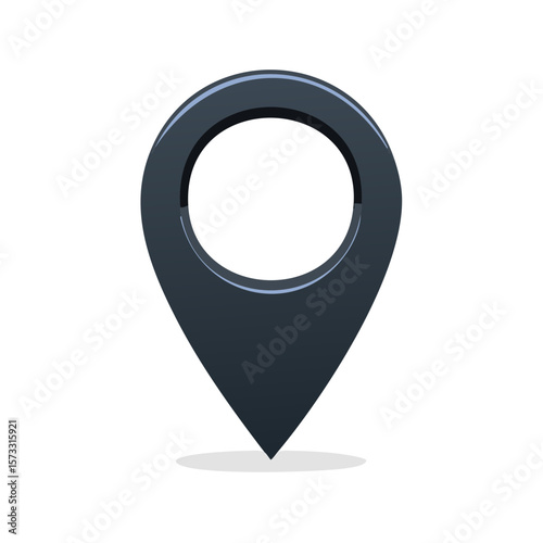 Dark Blue location marker for digital mapping apps and geolocation services