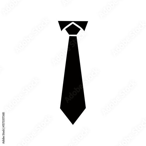 Isolated Black Tie Symbolizing Formal Attire or Business Elegance on Clean Background