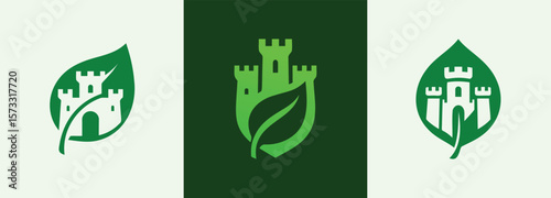 Eco Friendly Castle Logo Variations