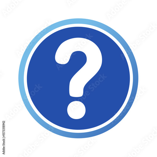 Question Mark Icon in Blue Circle - Symbol for Inquiry, Uncertainty, and Problem Solving