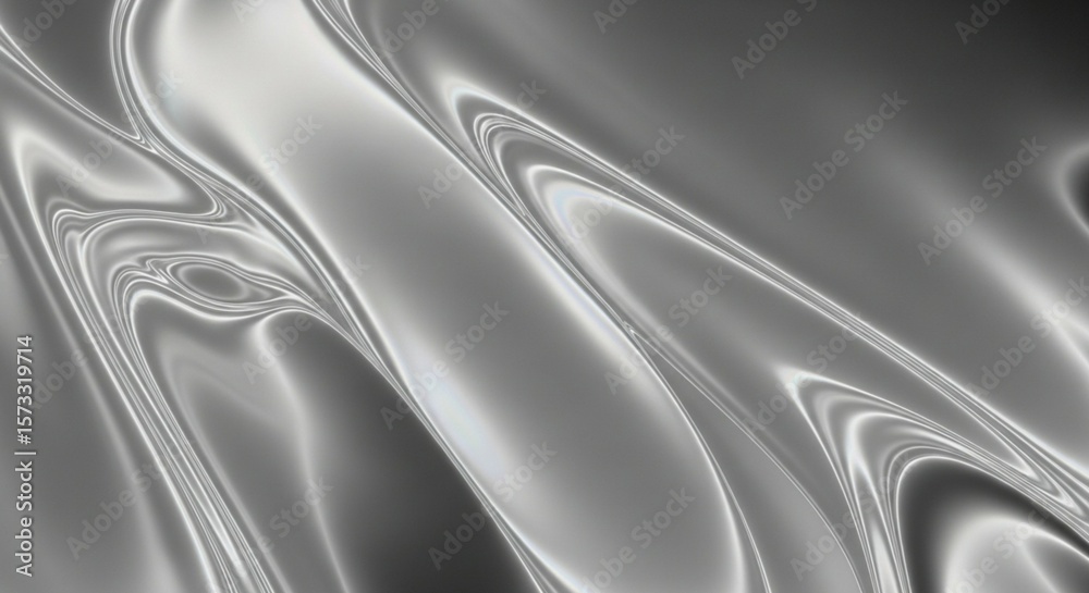 Fototapeta premium Abstract shiny silver wave background
