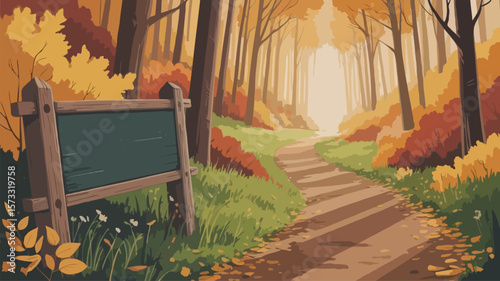autumn landscape with a house