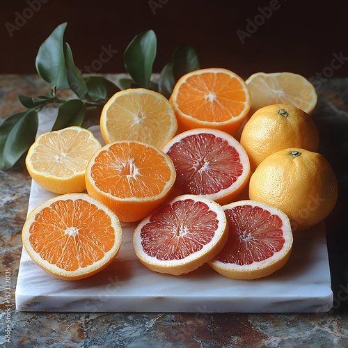 ut citrus fruits displayed beautifully for wellness and healthy living
