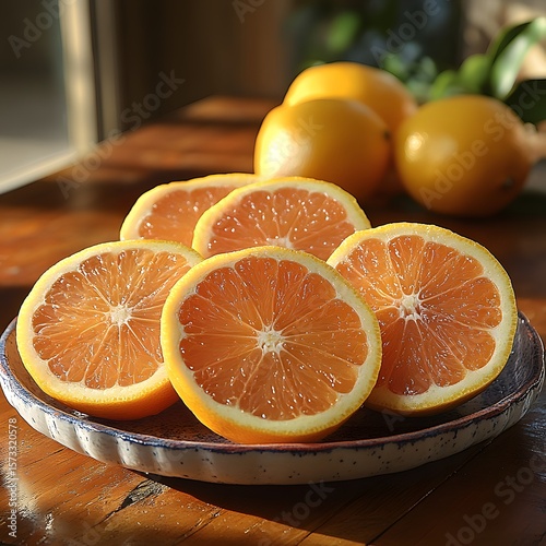 Colorful citrus fruit slices inspire healthful and mindful living rituals