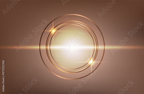 Premium background design with mocha mousse line pattern (texture) in luxury pastel color. Abstract horizontal vector template for business banner.dark brown background with golden brown circles. 