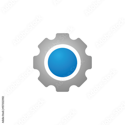 settings, gear icon on white background