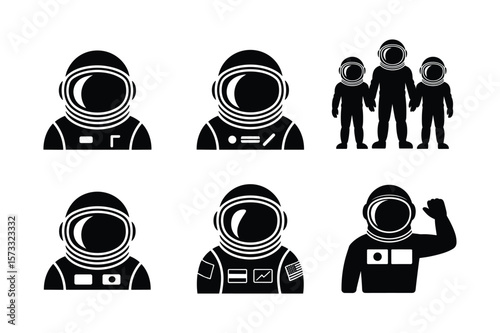 Astronauts in Space Suits helmet visor