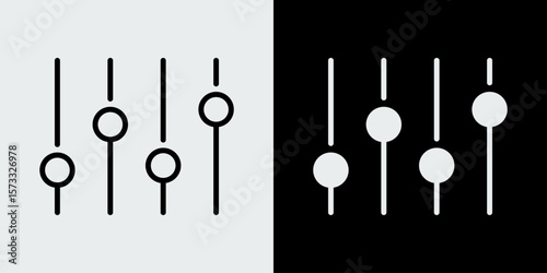 Mixing console icon. Configuration and settings