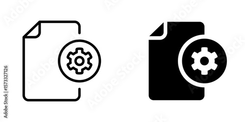 File and document with settings icon