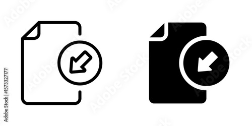 File and document with download icon