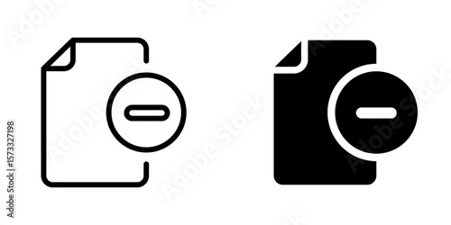 File and document with delete icon
