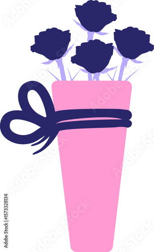 bouquet of flowers in bright neon color