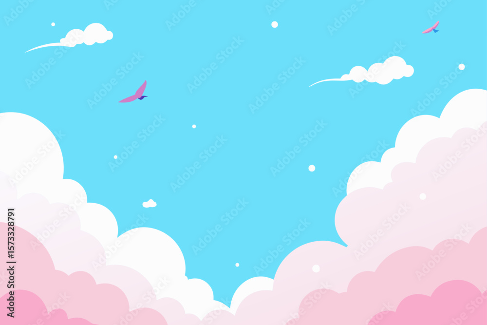 pink clouds and blue sky pink clouds and blue sky