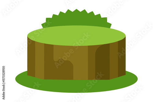 tree stump vector illustration