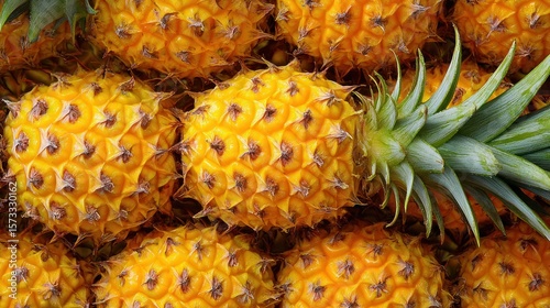 Close-up of pineapples