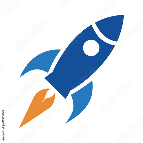 Rocket Icon Vector for Startup Launch and Innovation