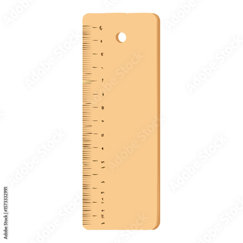 Cute ruler flat vector