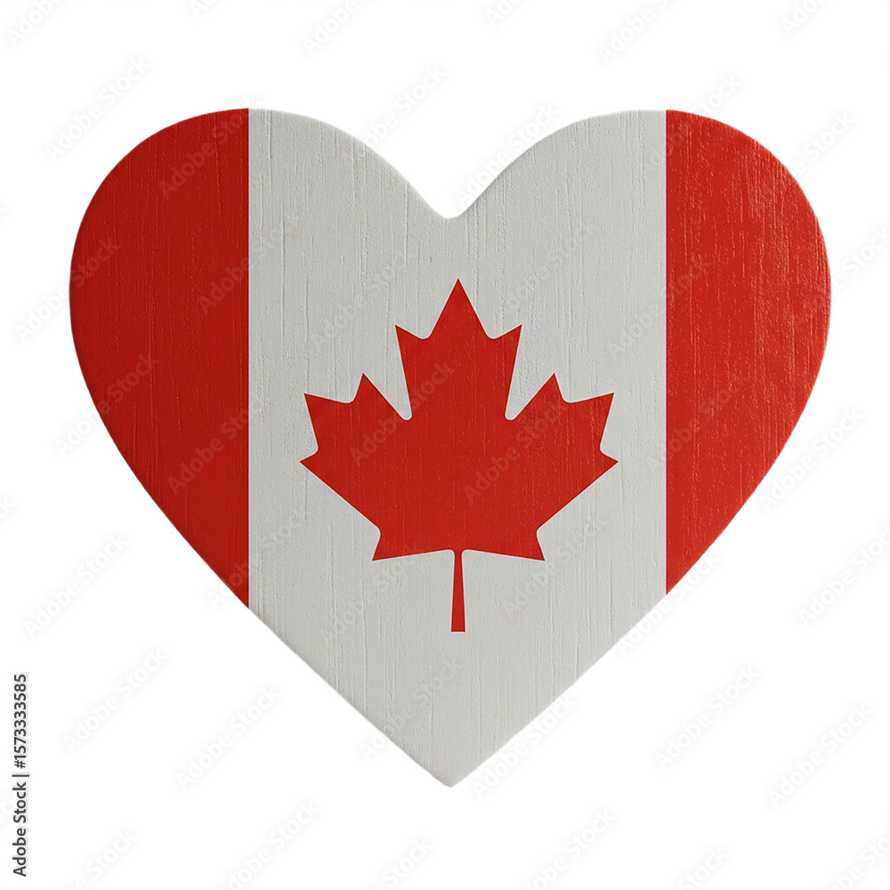 Obraz premium Canadian Pride Heartfelt Symbol of Canada
