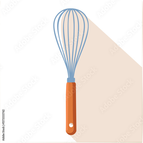 Cute whisk flat vector