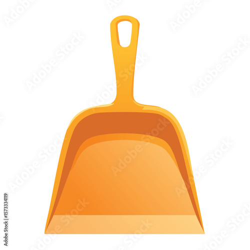 Cute dustpan flat vector