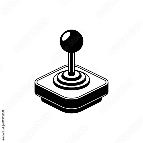 Joystick Navigator: A classic joystick, a simple interface that invites the viewer to explore the world of retro gaming in a graphic representation.