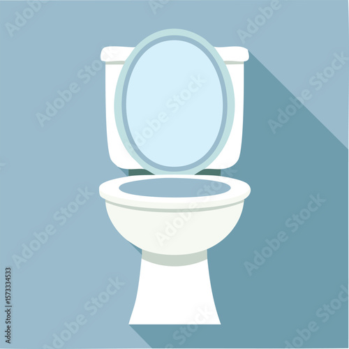 Cute toilet flat vector