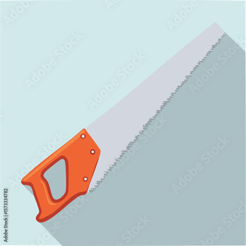 Cute saw flat vector
