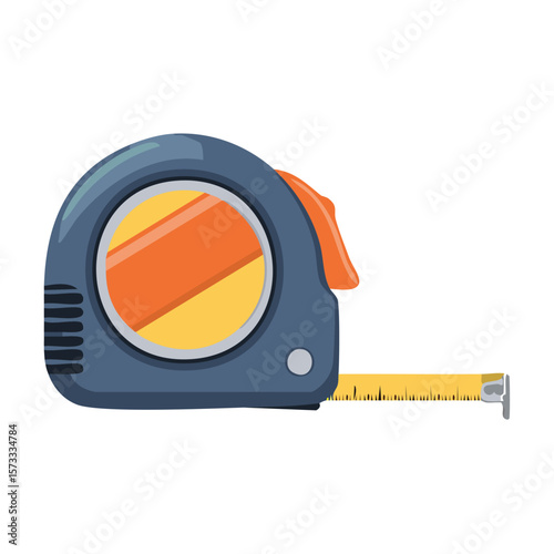 Cute tape measure flat vector