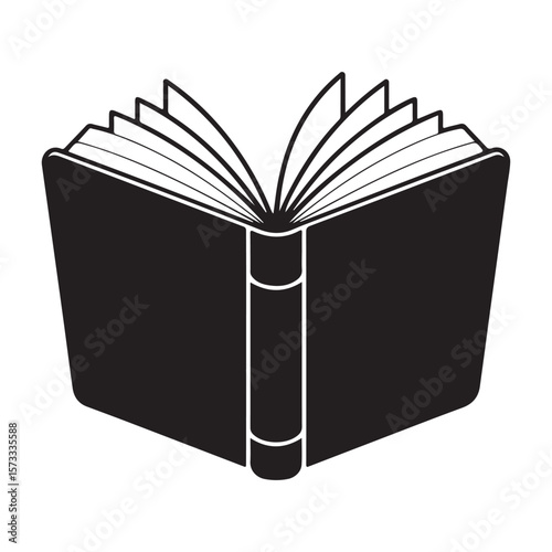 Open book with fanned pages reading knowledge