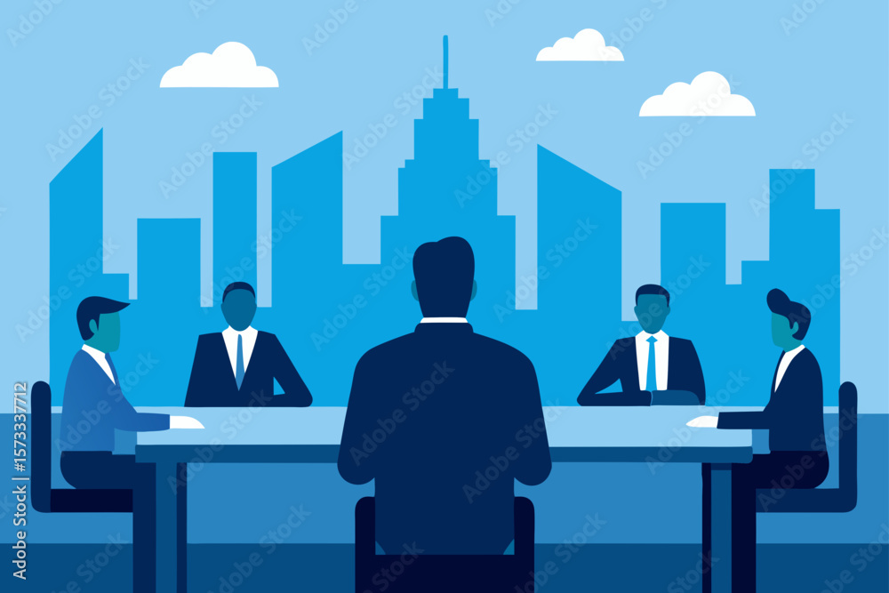 business people in front of the city business people in front of the city