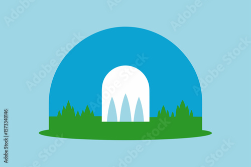 vector illustration of a city park