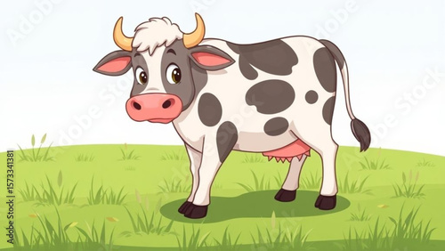 cow on the grass