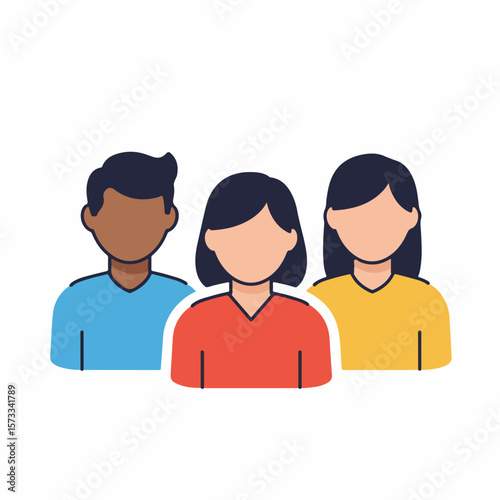 Diverse group members represent diversity and team dynamics in corporate settings. Diverse group participation illustrates teamwork and collaboration,