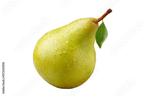 fresh pear fruit isolated on white or transparent background .png