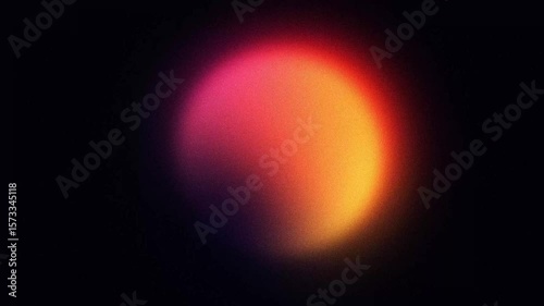 abstract red and orange blurry gradient sphere pulsating, animated looping background